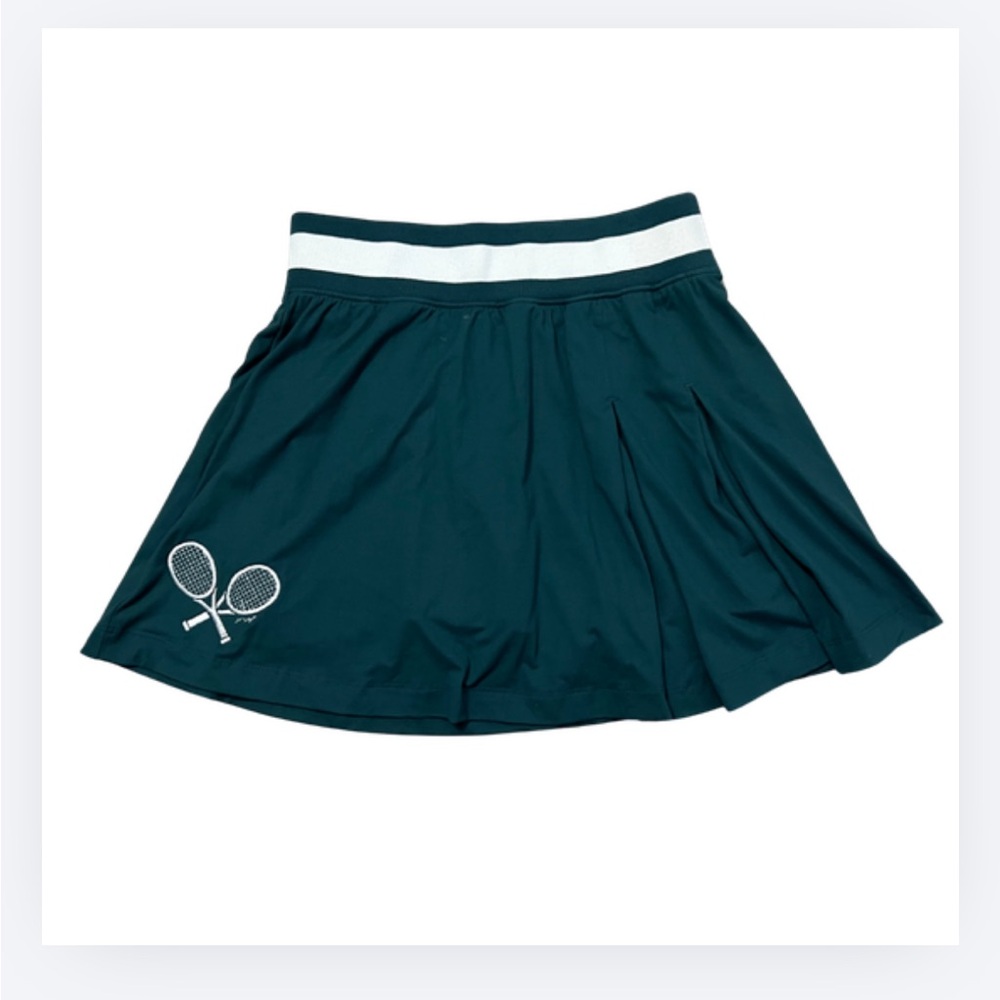 Green Jasper SRVD Tennis Butter Skirt With Shorts & Pockets